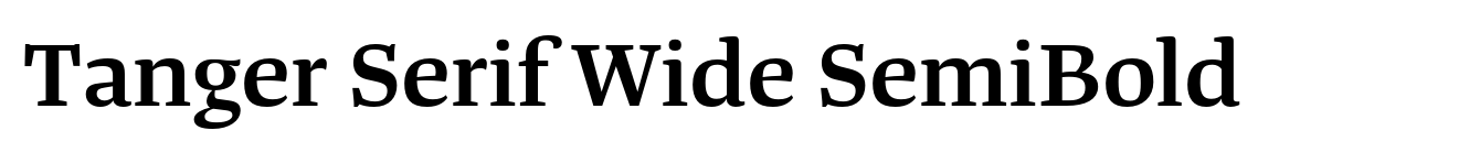 Tanger Serif Wide SemiBold